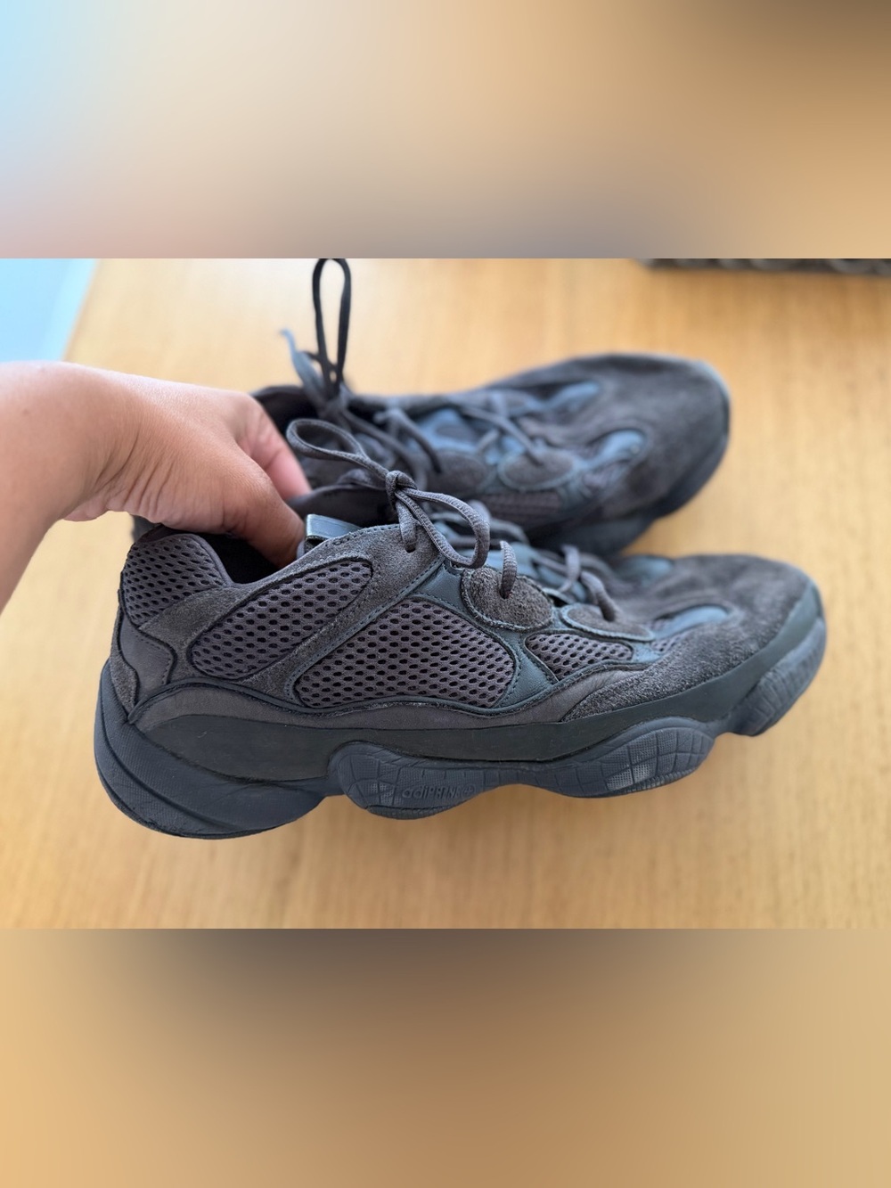 adidas Yeezy 500 Utility Black Kanye West Men's Low Top Mesh Sneakers F36640